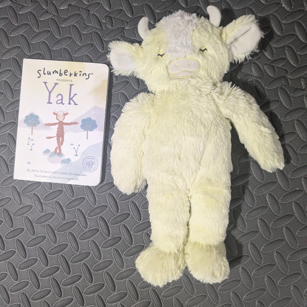 Slumberkins Yellow Yak kin and book
